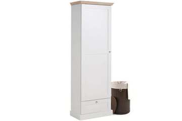Dareia garderobe 60 cm - hvid/Brun - Opbevaring - Tøjopbevaring - Garderobeskabe - Garderobeskab & klædeskab