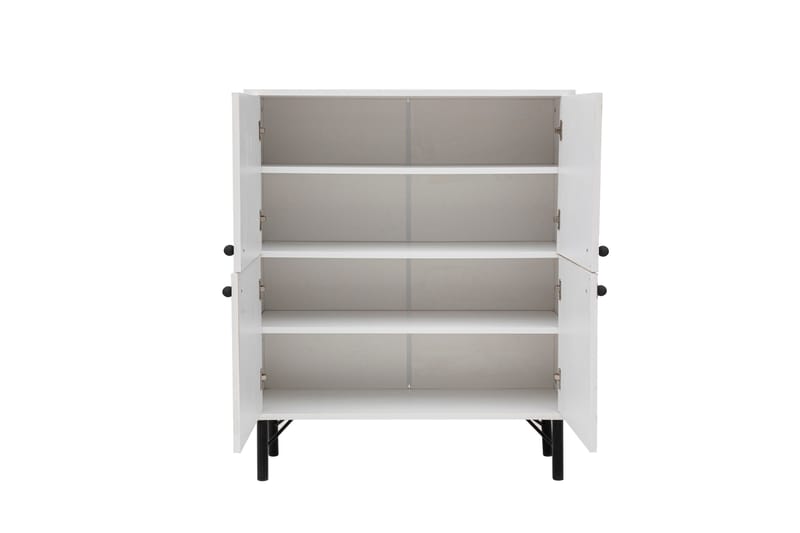 Dot Garderobeskab 95x111 cm Brun/Hvid - Hanah Home - Opbevaring - Tøjopbevaring - Garderobeskabe - Garderobeskab & klædeskab