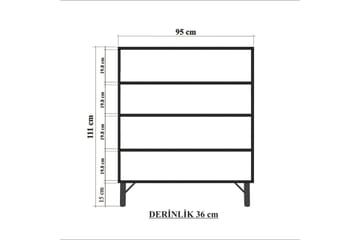Dot Garderobeskab 95x111 cm Brun/Hvid - Hanah Home - Opbevaring - Tøjopbevaring - Garderobeskabe - Garderobeskab & klædeskab