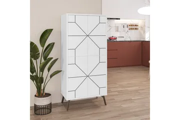 Dune Garderobeskab 62,6x136 cm Hvid - Hanah Home - Opbevaring - Tøjopbevaring - Garderobeskabe - Garderobeskab & klædeskab