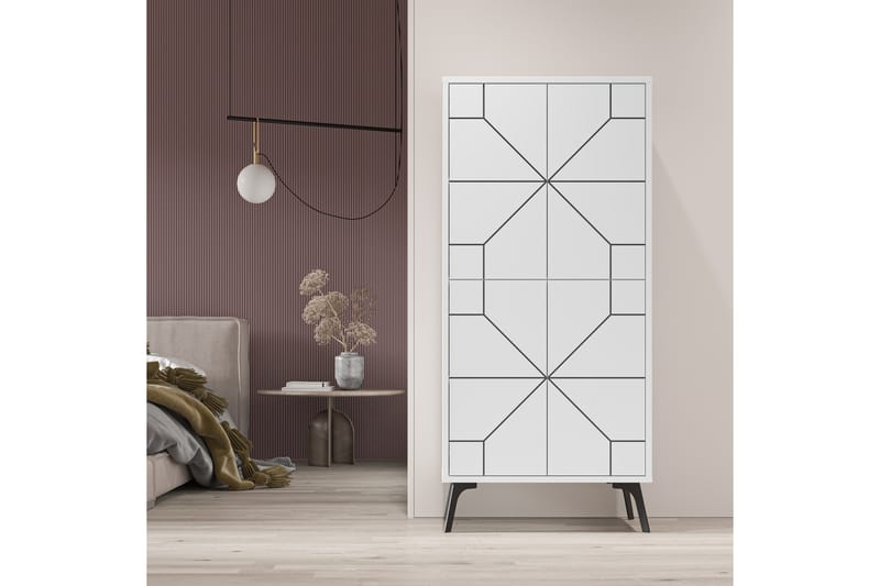 Dune Garderobeskab 62,6x136 cm Hvid - Hanah Home - Opbevaring - Tøjopbevaring - Garderobeskabe - Garderobeskab & klædeskab