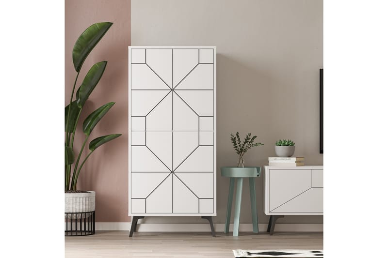 Dune Garderobeskab 62,6x136 cm Hvid - Hanah Home - Opbevaring - Tøjopbevaring - Garderobeskabe - Garderobeskab & klædeskab