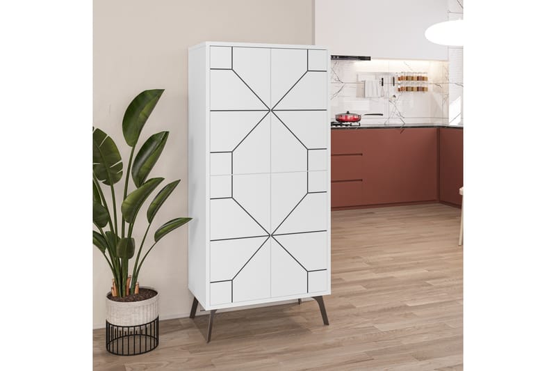 Dune Garderobeskab 62,6x136 cm Hvid - Hanah Home - Opbevaring - Tøjopbevaring - Garderobeskabe - Garderobeskab & klædeskab