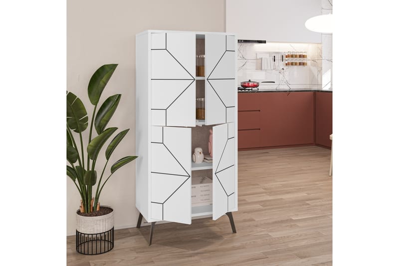 Dune Garderobeskab 62,6x136 cm Hvid - Hanah Home - Opbevaring - Tøjopbevaring - Garderobeskabe - Garderobeskab & klædeskab