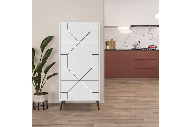 Dune Garderobeskab 62,6x136 cm Hvid - Hanah Home - Opbevaring - Tøjopbevaring - Garderobeskabe - Garderobeskab & klædeskab