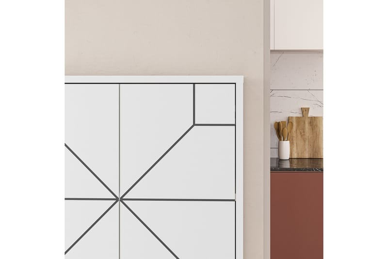 Dune Garderobeskab 62,6x136 cm Hvid - Hanah Home - Opbevaring - Tøjopbevaring - Garderobeskabe - Garderobeskab & klædeskab