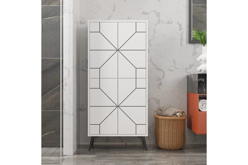 Dune Garderobeskab 62,6x136 cm Hvid - Hanah Home - Opbevaring - Tøjopbevaring - Garderobeskabe - Garderobeskab & klædeskab