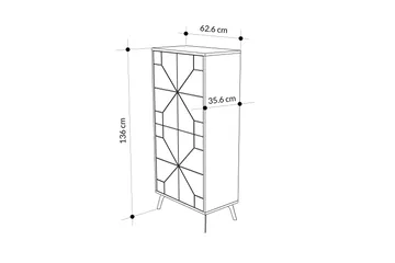 Dune Garderobeskab 62,6x136 cm Hvid - Hanah Home - Opbevaring - Tøjopbevaring - Garderobeskabe - Garderobeskab & klædeskab