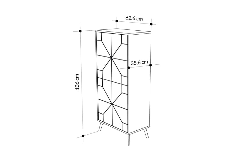 Dune Garderobeskab 62,6x136 cm Hvid - Hanah Home - Opbevaring - Tøjopbevaring - Garderobeskabe - Garderobeskab & klædeskab