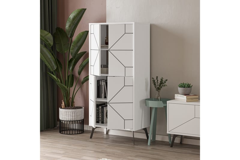 Dune Garderobeskab 62,6x136 cm Hvid - Hanah Home - Opbevaring - Tøjopbevaring - Garderobeskabe - Garderobeskab & klædeskab