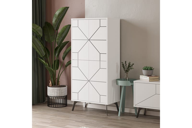 Dune Garderobeskab 62,6x136 cm Hvid - Hanah Home - Opbevaring - Tøjopbevaring - Garderobeskabe - Garderobeskab & klædeskab