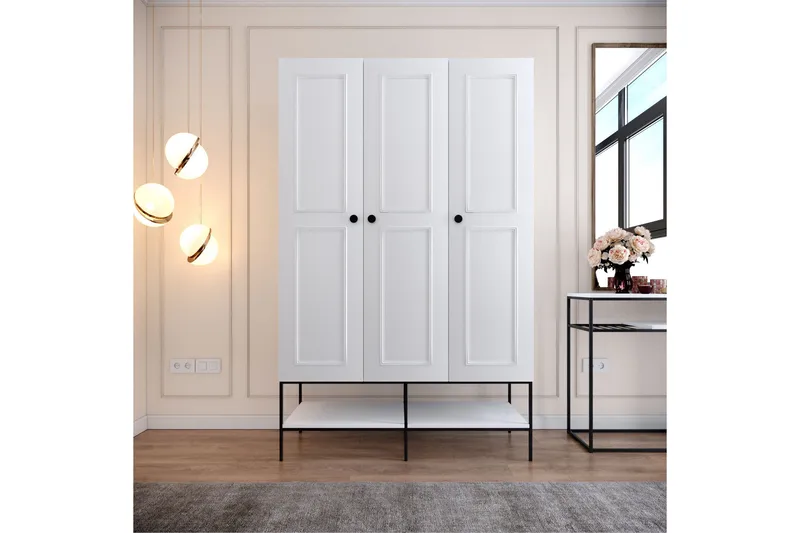 Elesham Garderobe 50x126, Hvid