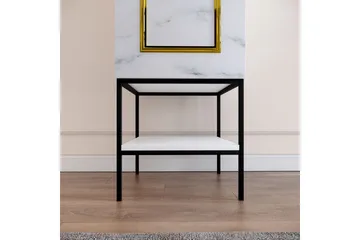 Elesham Garderobe 50x42 - Hvid/Sort/Guld - Opbevaring - Tøjopbevaring - Garderobeskabe - Garderobeskab & klædeskab