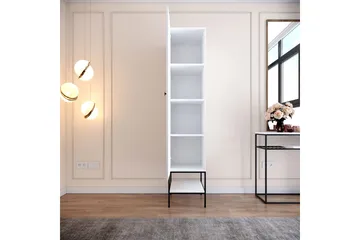 Elesham Garderobe 50x42 - Hvid/Sort/Guld - Opbevaring - Tøjopbevaring - Garderobeskabe - Garderobeskab & klædeskab
