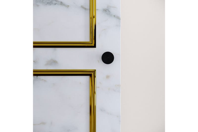 Elesham Garderobe 50x42 - Hvid/Sort/Guld - Opbevaring - Tøjopbevaring - Garderobeskabe - Garderobeskab & klædeskab