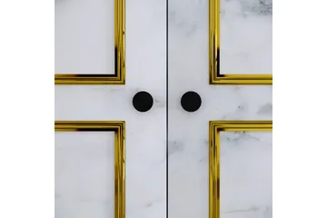 Elesham Garderobe 50x84 - Hvid / Sort / Guld - Opbevaring - Tøjopbevaring - Garderobeskabe - Garderobeskab & klædeskab