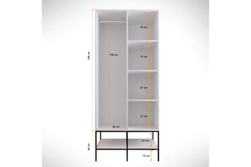 Elesham Garderobe 50x84 - Hvid - Opbevaring - Tøjopbevaring - Garderobeskabe - Garderobeskab & klædeskab