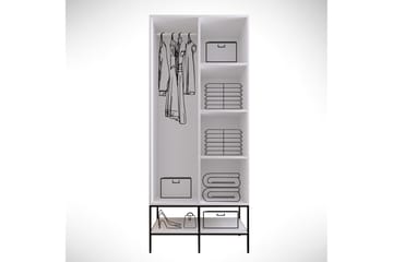 Elesham Garderobe 50x84 - Hvid - Opbevaring - Tøjopbevaring - Garderobeskabe - Garderobeskab & klædeskab