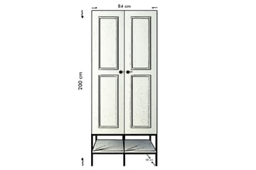 Elesham Garderobe 50x84 - Hvid - Opbevaring - Tøjopbevaring - Garderobeskabe - Garderobeskab & klædeskab