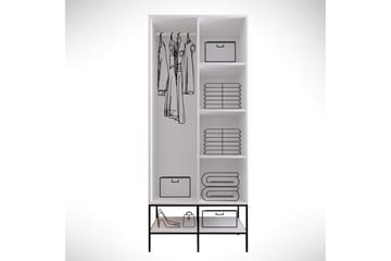 Elesham Garderobe 50x84 - Hvid - Opbevaring - Tøjopbevaring - Garderobeskabe - Garderobeskab & klædeskab