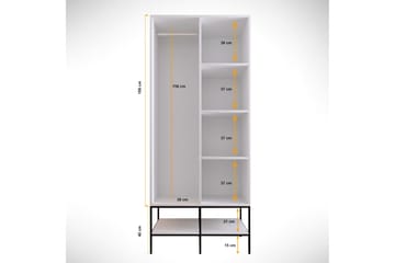 Elesham Garderobe 50x84 - Hvid - Opbevaring - Tøjopbevaring - Garderobeskabe - Garderobeskab & klædeskab