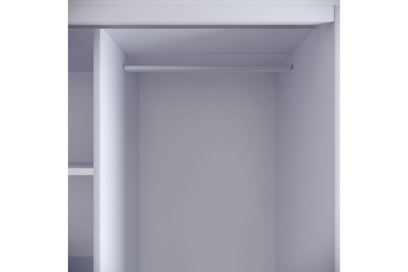 Elesham Garderobe 57x120 - Hvid / Sort / Guld - Opbevaring - Tøjopbevaring - Garderobeskabe - Garderobeskab & klædeskab