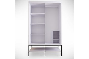 Elesham Garderobe 57x120 - Hvid / Sort / Guld - Opbevaring - Tøjopbevaring - Garderobeskabe - Garderobeskab & klædeskab