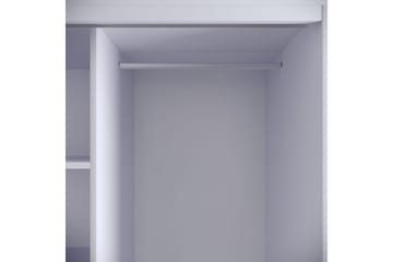 Elesham Garderobe 57x120 - Hvid / Sort / Guld - Opbevaring - Tøjopbevaring - Garderobeskabe - Garderobeskab & klædeskab