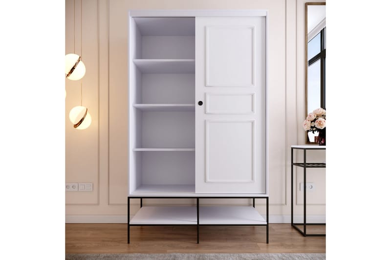 Elesham Garderobe 57x120 - Hvid - Opbevaring - Tøjopbevaring - Garderobeskabe - Garderobeskab & klædeskab