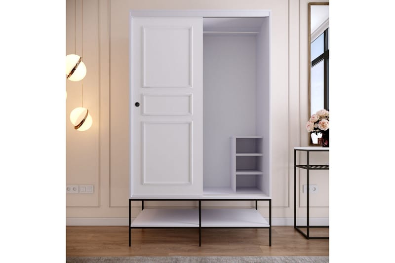 Elesham Garderobe 57x120 - Hvid - Opbevaring - Tøjopbevaring - Garderobeskabe - Garderobeskab & klædeskab