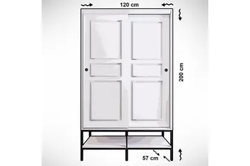 Elesham Garderobe 57x120 - Hvid - Opbevaring - Tøjopbevaring - Garderobeskabe - Garderobeskab & klædeskab