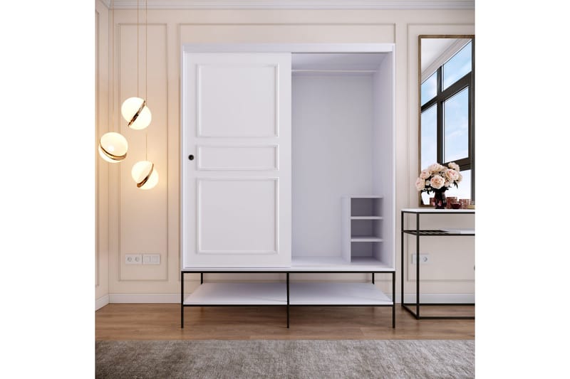 Elesham Garderobe 57x150 - Hvid - Opbevaring - Tøjopbevaring - Garderobeskabe - Garderobeskab & klædeskab