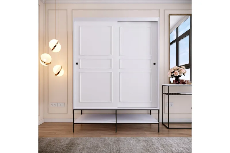 Elesham Garderobe 57x150, Hvid