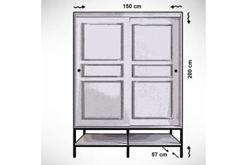 Elesham Garderobe 57x150 - Hvid - Opbevaring - Tøjopbevaring - Garderobeskabe - Garderobeskab & klædeskab