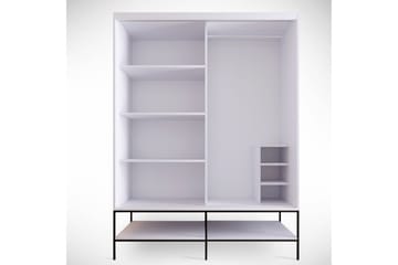Elesham Garderobe 57x150 - Hvid/Sort/Guld - Opbevaring - Tøjopbevaring - Garderobeskabe - Garderobeskab & klædeskab