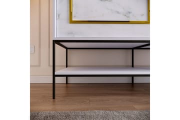Elesham Garderobe 57x150 - Hvid/Sort/Guld - Opbevaring - Tøjopbevaring - Garderobeskabe - Garderobeskab & klædeskab