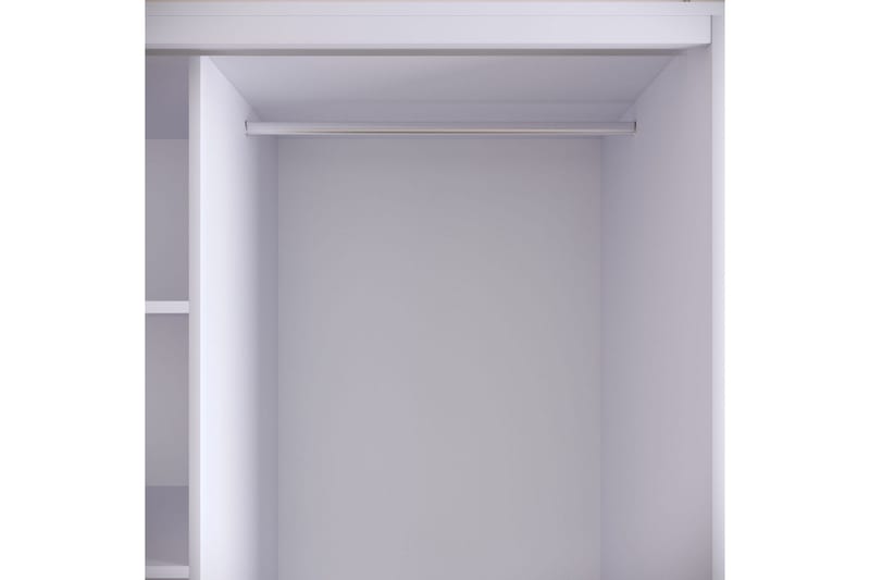 Elesham Garderobe 57x150 - Hvid/Sort/Guld - Opbevaring - Tøjopbevaring - Garderobeskabe - Garderobeskab & klædeskab