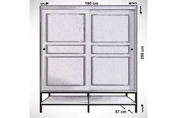 Elesham Garderobe 57x190 - Hvid - Opbevaring - Tøjopbevaring - Garderobeskabe - Garderobeskab & klædeskab