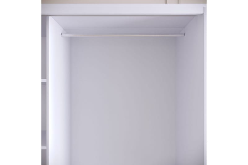 Elesham Garderobe 57x190 - Hvid/Sort/Guld - Opbevaring - Tøjopbevaring - Garderobeskabe - Garderobeskab & klædeskab