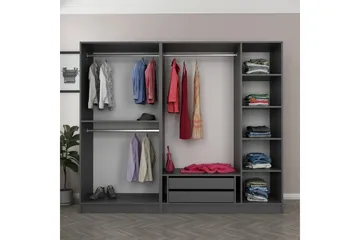 Fruitland Garderobe 225 cm - Antracit - Opbevaring - Tøjopbevaring - Garderobeskabe - Garderobeskab & klædeskab