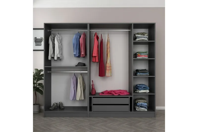Fruitland Garderobe 225 cm, Antracit
