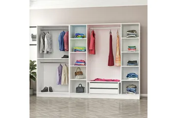 Fruitland Garderobe 270 cm - Hvid - Opbevaring - Tøjopbevaring - Garderobeskabe - Garderobeskab & klædeskab