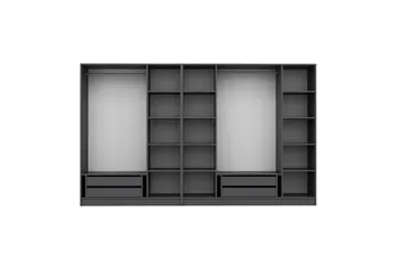 Fruitland Garderobe 315 cm - Antracit - Opbevaring - Tøjopbevaring - Garderobeskabe - Garderobeskab & klædeskab