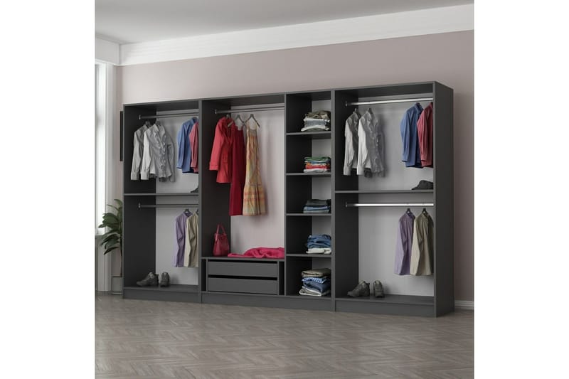 Fruitland Garderobe 315 cm, Antracit