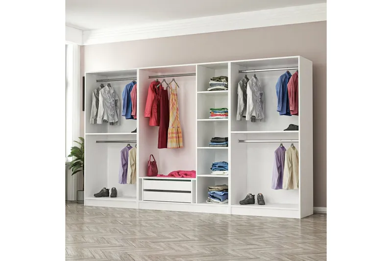 Fruitland Garderobe 315 cm, Hvid