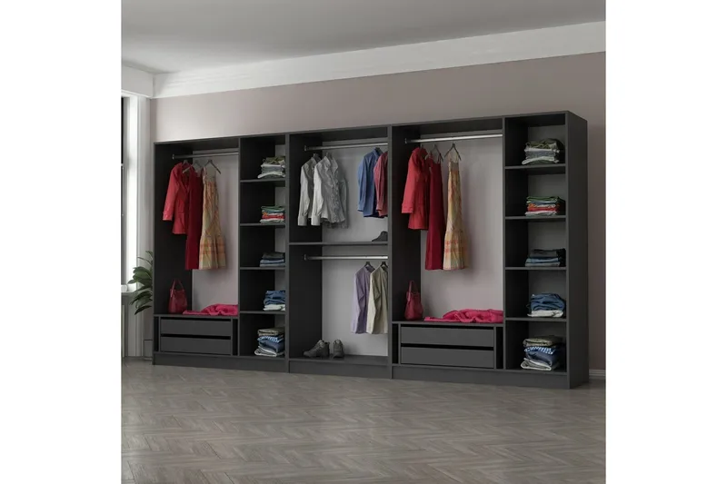 Fruitland Garderobe 360 cm, Antracit