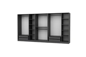 Fruitland Garderobe 360 cm - Antracit - Opbevaring - Tøjopbevaring - Garderobeskabe - Garderobeskab & klædeskab
