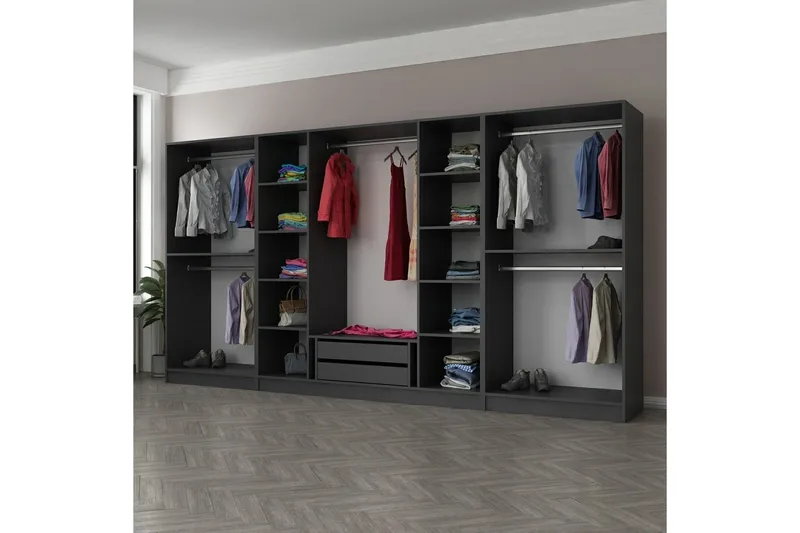 Fruitland Garderobe 360 cm, Antracit