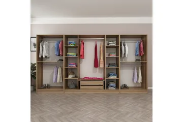 Fruitland Garderobe 360 cm - Brun - Opbevaring - Tøjopbevaring - Garderobeskabe - Garderobeskab & klædeskab