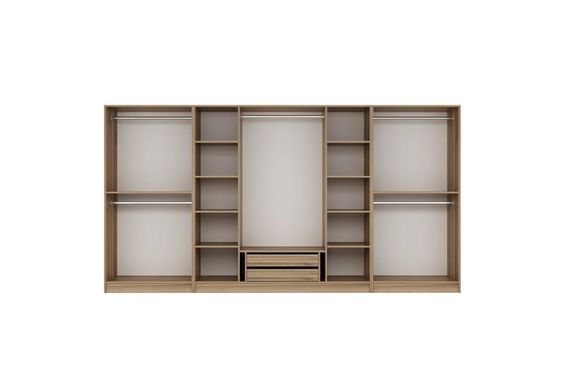 Fruitland Garderobe 360 cm - Brun - Opbevaring - Tøjopbevaring - Garderobeskabe - Garderobeskab & klædeskab